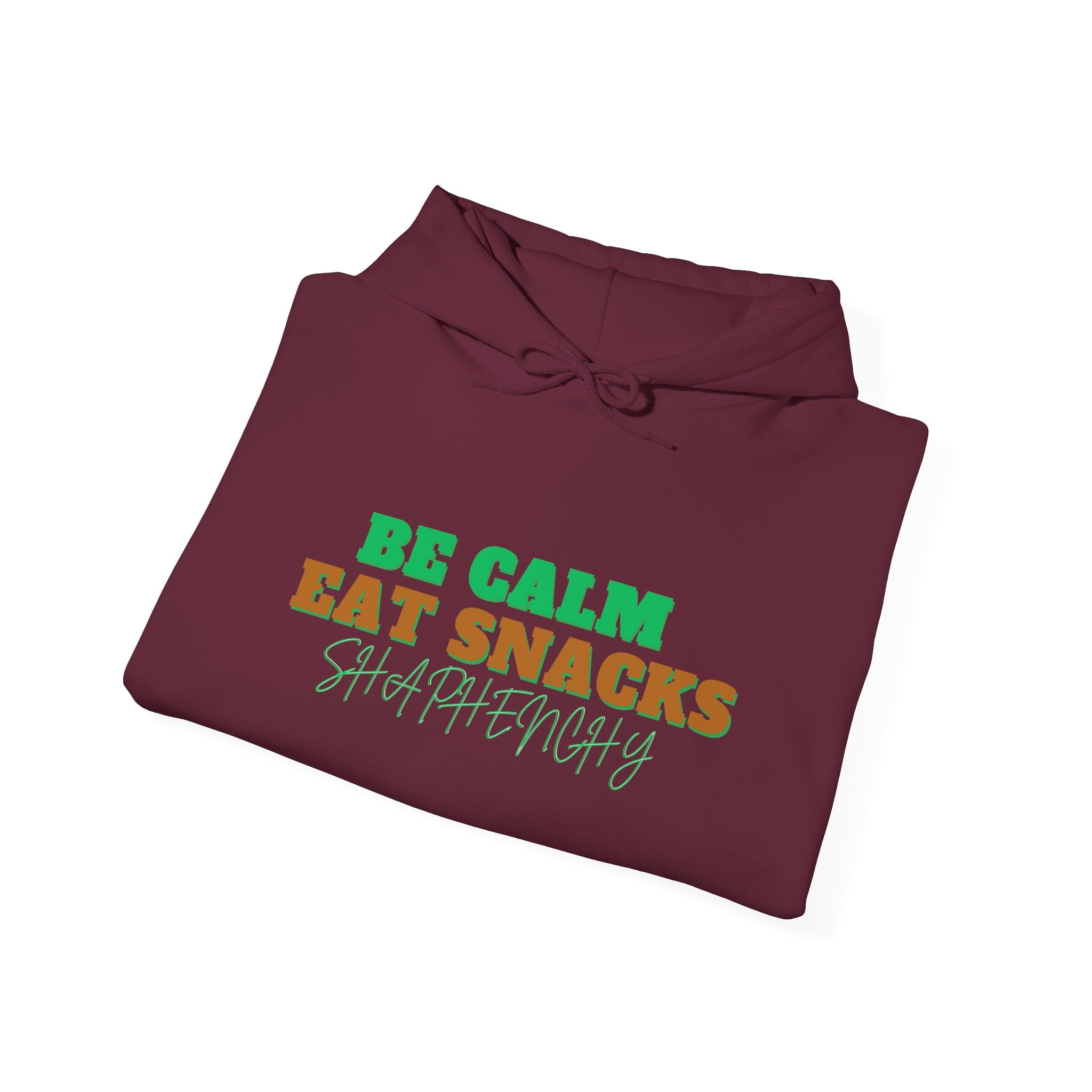 Be Calm Eat Snacks Hoodie - Cozy Unisex Heavy Blend Sweatshirt