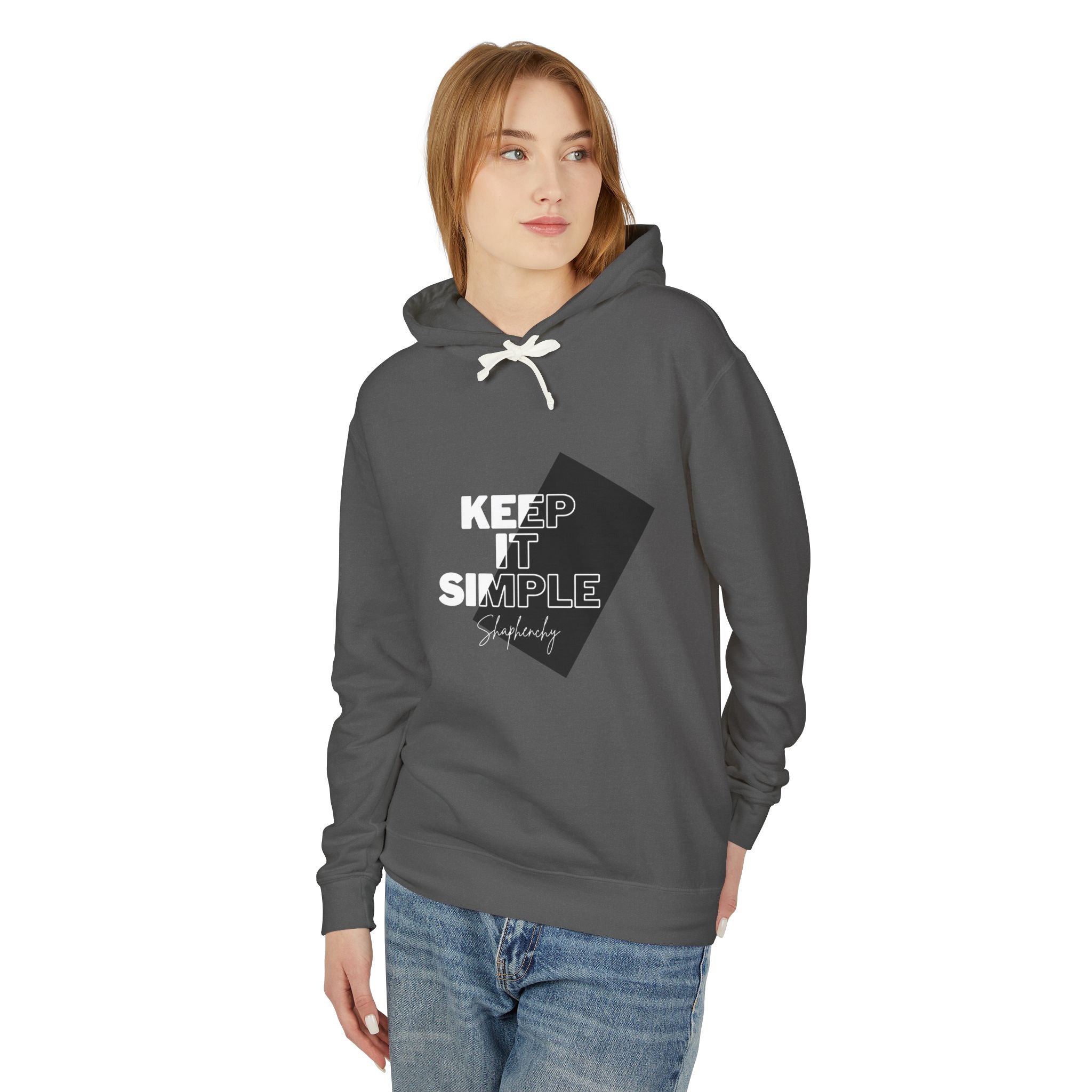 Keep It Simple Unisex Lightweight Hooded Sweatshirt - Casual Comfort for Everyday Wear